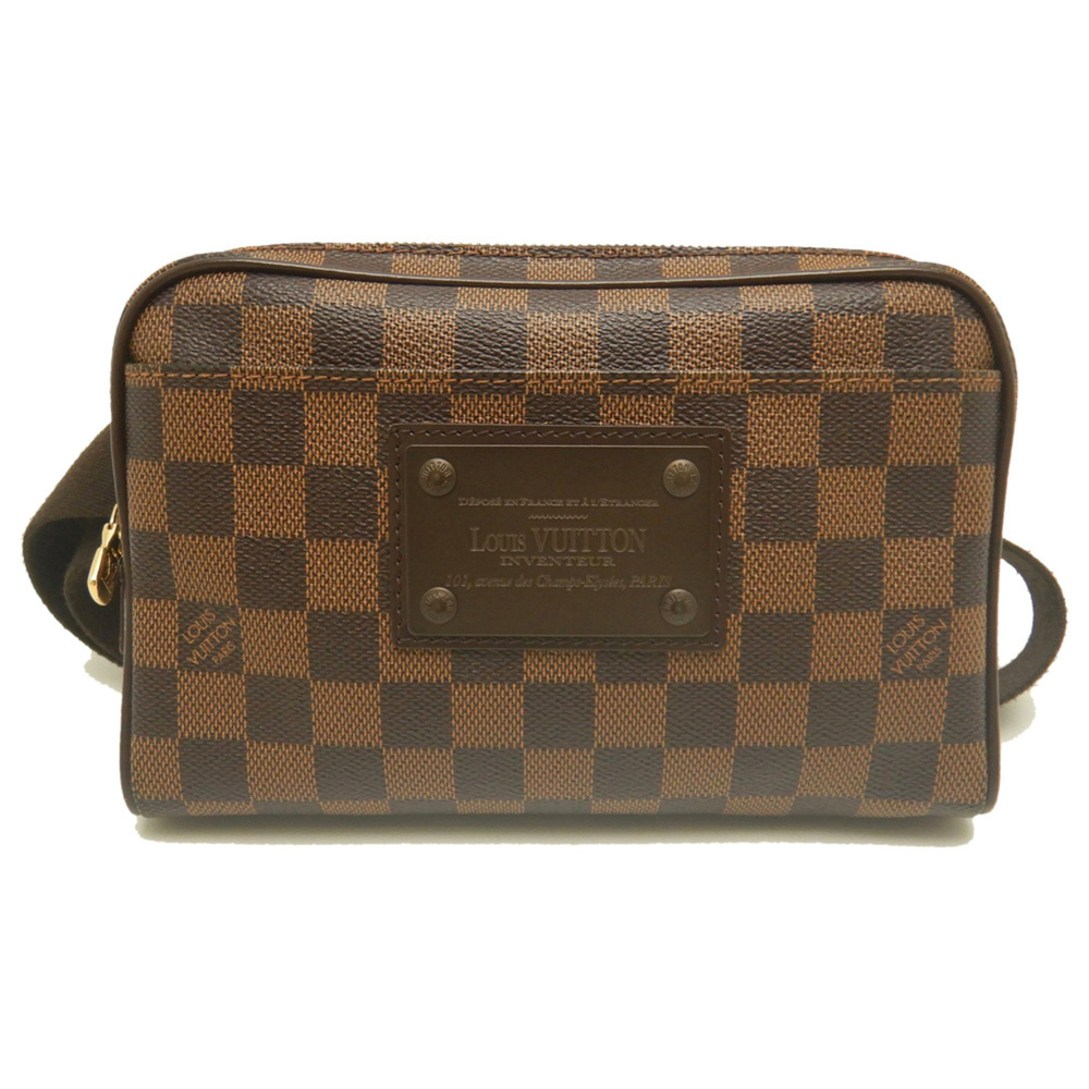 LOUIS VUITTON Damier Bumbag Brooklyn N41101 Waist Bag Ebene Women's 254319